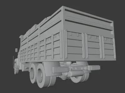 Man 520 Oldschool Truck Low-poly 3D model