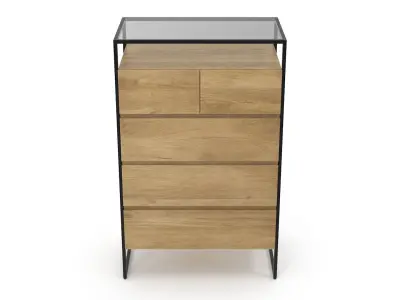 Wooden Unit v3 Low-poly 3D model