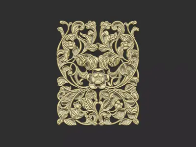 relief gothic sculpture cnc detail luxury pattern euro design 3D print model