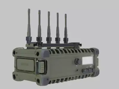 Military Radio Communication DeviceMilitary Radio Low-poly 3D model