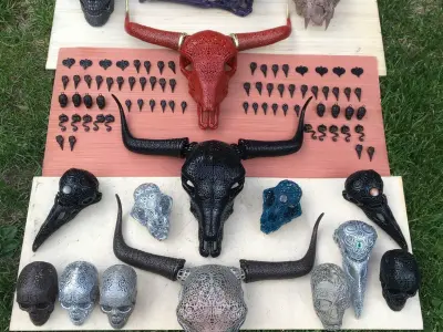 Filigree Bull Skull 3D print model