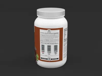 Protein Isolate Powder 3D model