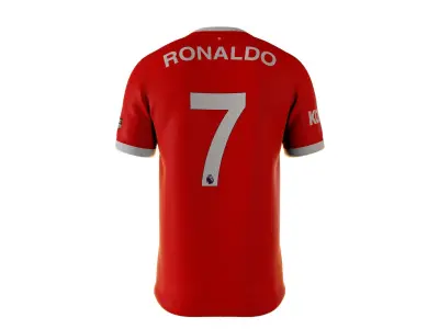 Manchester United Official Home Kit 2021-22 ft Cristiano Ronaldo 3D model