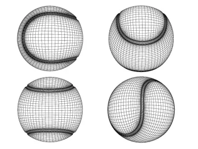 Tennis Ball 3D model 9