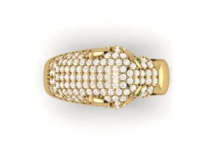 Panther Diamond Ring 3D print model