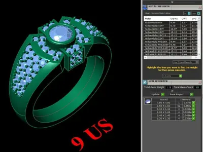 Luxury Men Rings Designs 6MR005 3D print model