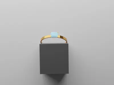 Cube shaped jewel store 3D model