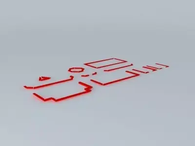 Molding pieces of metal Free 3D model