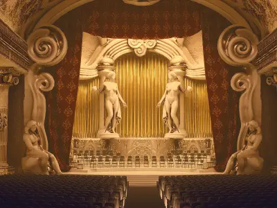 For UE5 Symphony Hall Low polygon set Low-poly 3D model