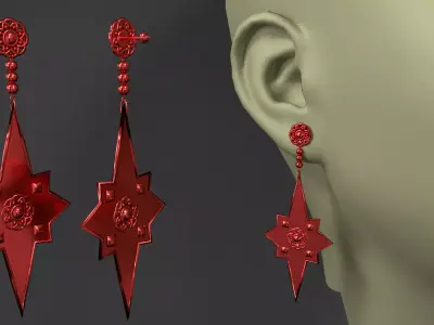  earrings 001 3D model