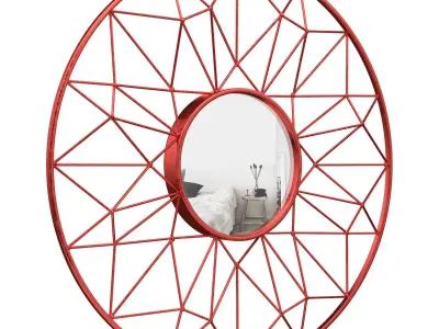 Dockery Metal Wall Mirror MCRW6462 3D model