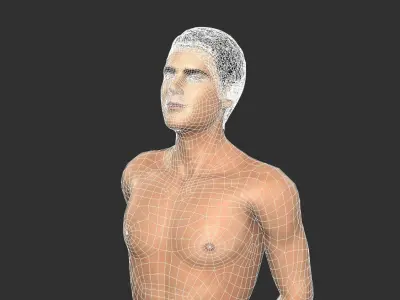 Game character Man Low-poly 3D model