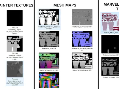 Man Half Sleeve Shirt and Pants Outfit 3D model