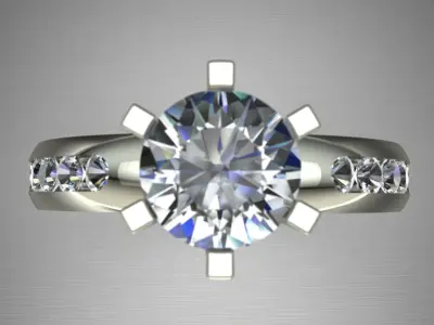 The Tiffany Setting Engagement Ring  3d model print 3D print model