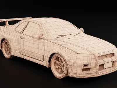 Nissan Skyline GT-R R34 Low-poly 3D model