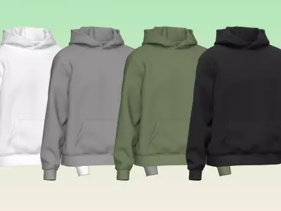 Hoodie for men 3D model