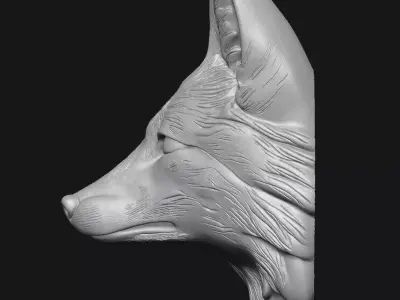 Fox sculpture 3D print model