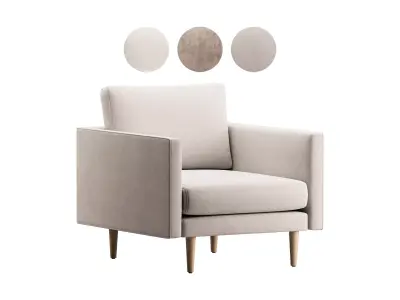 Burrard Lounge Chair 3D model