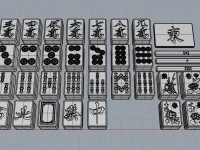 Mahjong SET 3dm 3D print model