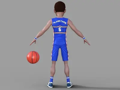 3D Basketball Player 3D model