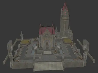 pubg dracula spawn home map 1 Low-poly 3D model