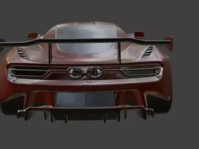 Generic Red Sports 3D Model 3D model
