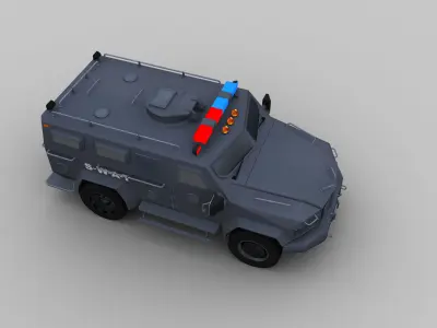 Lenco Bear SWAT Truck  Low-poly 3D model