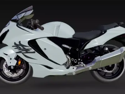 Suzuki Hayabusa Motorcycle 3D Model 3D model