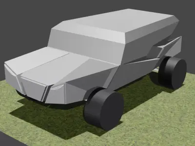 futuristic car 3D model