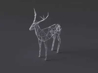 low-poly 3D printer model Deer Low-poly 3D model