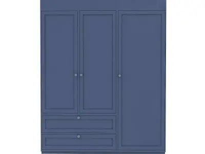 modern wardrobe 3D model Low-poly 3D model