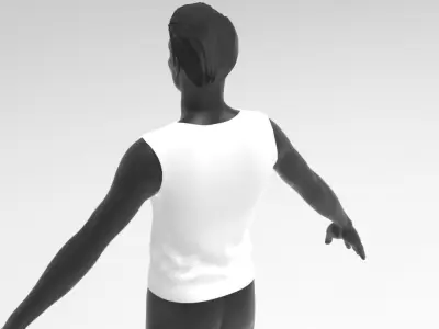 3d shirt sleeveless 3D model