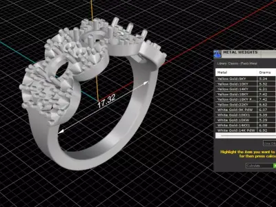 ring woman  3D print model 10