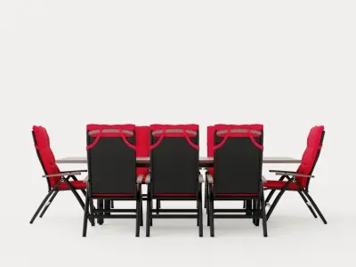 Hillerstorp Nydala Food Group 96x200 280 8 Position Chairs Low-poly 3D model