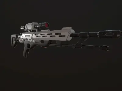Viper sniper rifle Free low-poly 3D model