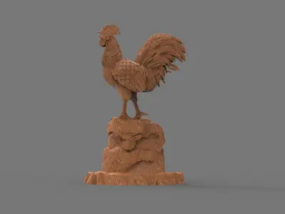 Rooster Statue  New 3D Print model 3D print model