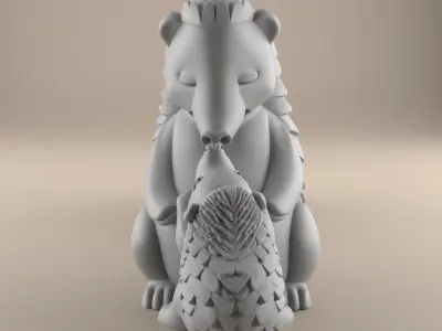 Cute Hedgehog 3D Model for Home Decor and Gifts 3D print model