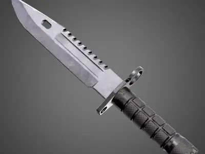 M9 Bayonet Tactical Knife AAA Game Ready Asset Low-poly 3D model