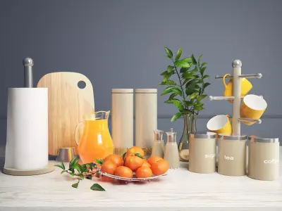 kitchen set 01 3D model