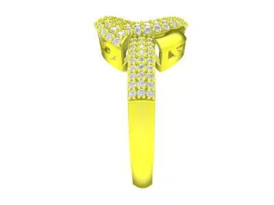 Luxury Diamond Women Ring 3D Model 5758A 3D print model