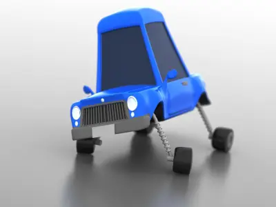 AS Cartoon Car Rigged for Maya 3D model
