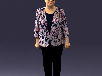 000393 Mature Woman in Floral Jacket 3dp 3D print model