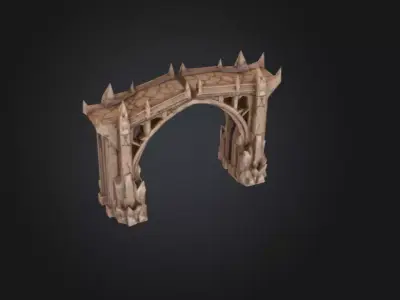 Orc Bridge Low-poly 3D model