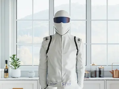 Stig model two people in race suit 3D model