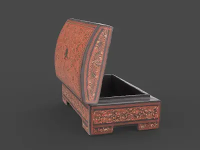 Casket made of resin Low-poly 3D model