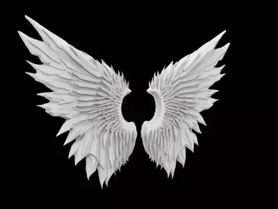 Ice Shard Wings 3d Print Model 3D print model