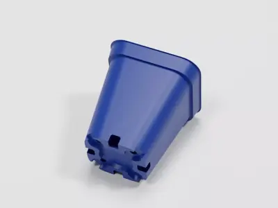 Flower pot model Low-poly 3D model