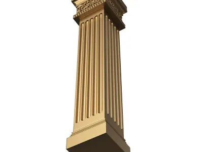 Column Capital 0802 Low-poly 3D model