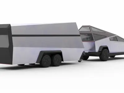 Cybertruck Tesla Low-poly 3D model
