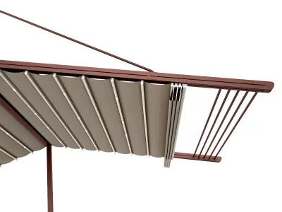 Motorized Pergola 3a bronze patina rust 3D model